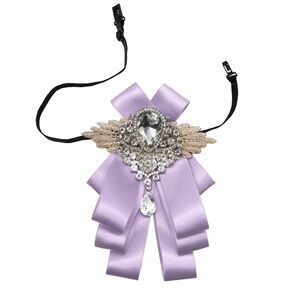 7845 Sparkle Bow Ties and Big Rhinestone Bow Tie Satin Ribbon Bowtie